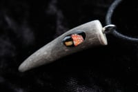 Image 1 of Dead Good deer antler and mushroom necklace 