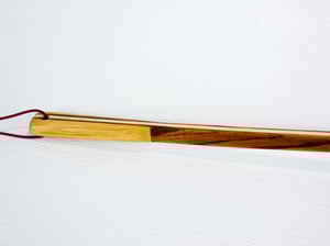 Image of Handmade Wooden Backscratcher from exotic wood Bocote, Accented with Maple, Unique Gift