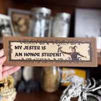 Image 1 of Medieval Jester Honor Student Bumper Sticker