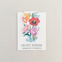 Image 1 of Four Spring Flowers Magnetic Bookmark