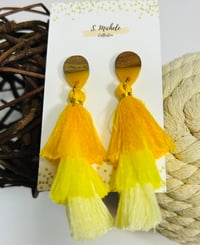 Image 6 of Sunshine Tiered Tassel Drop Earrings