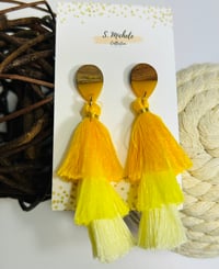 Image 7 of Sunshine Tiered Tassel Drop Earrings