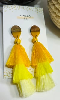 Image 8 of Sunshine Tiered Tassel Drop Earrings