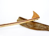 Image 1 of Handmade Mini Backscratcher of Birdseye Maple Accented with Walnut, Travelers Gift