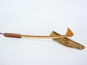 Image of Handmade Mini Backscratcher of Birdseye Maple Accented with Walnut, Travelers Gift