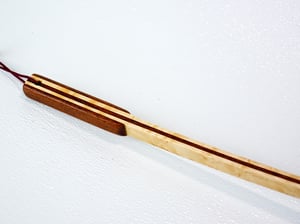 Image of Handmade Mini Backscratcher of Birdseye Maple Accented with Walnut, Travelers Gift