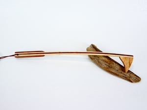 Image of Handmade Mini Backscratcher of Birdseye Maple Accented with Walnut, Travelers Gift
