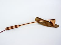 Image 8 of Handmade Mini Backscratcher of Birdseye Maple Accented with Walnut, Travelers Gift