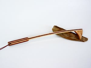 Image of Handmade Mini Backscratcher of Birdseye Maple Accented with Walnut, Travelers Gift