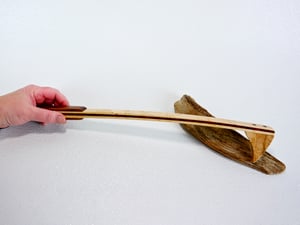 Image of Handmade Mini Backscratcher of Birdseye Maple Accented with Walnut, Travelers Gift
