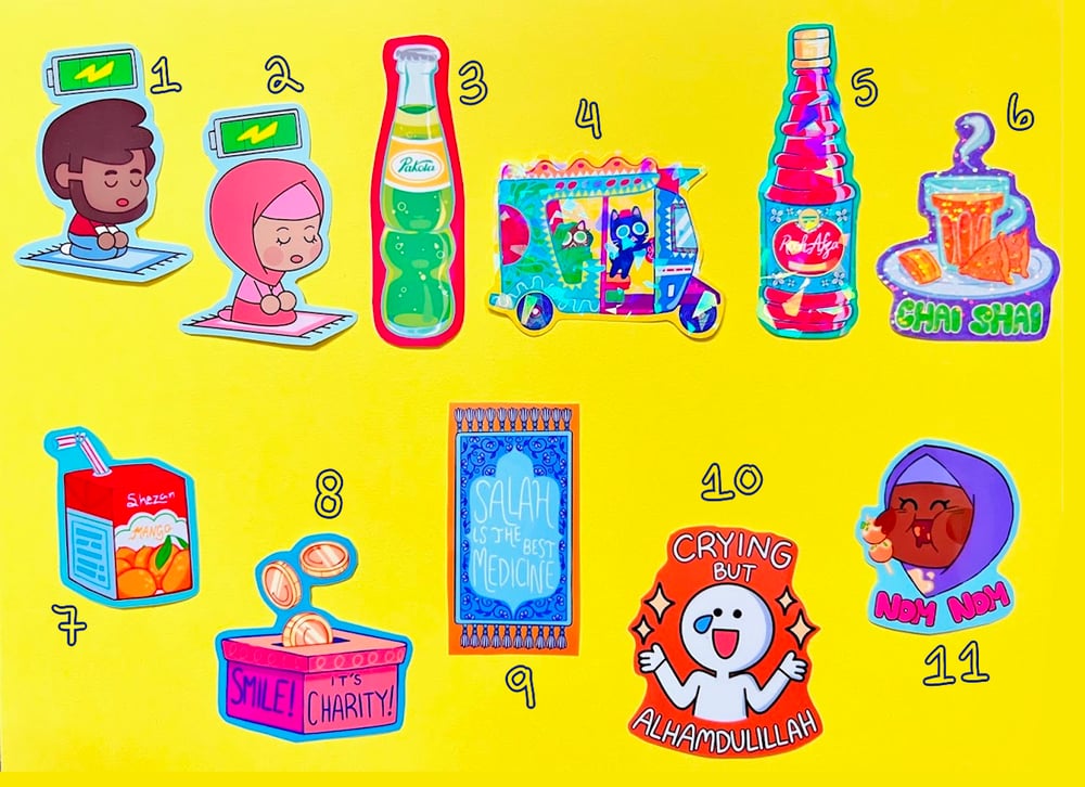 Image of Muslim & Desi Vinyl Stickers 