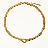 Image 1 of Tessa Heart Snake Necklace