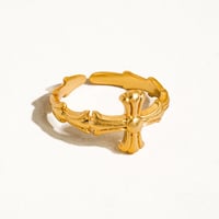 Image 2 of Ruth Vintage Adjustable Cross Ring