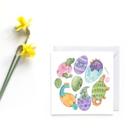 Image 1 of Easter Dino Eggs Card