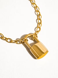 Image 3 of Locky Lock Chain Necklace