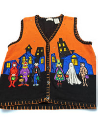 Vintage 1990s Orange Halloween Vest