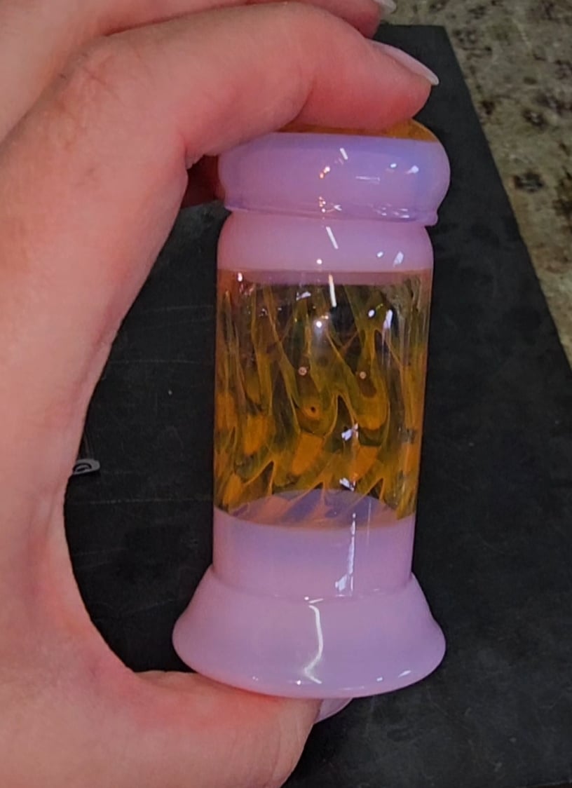 Image of Pink wrap and rake jar