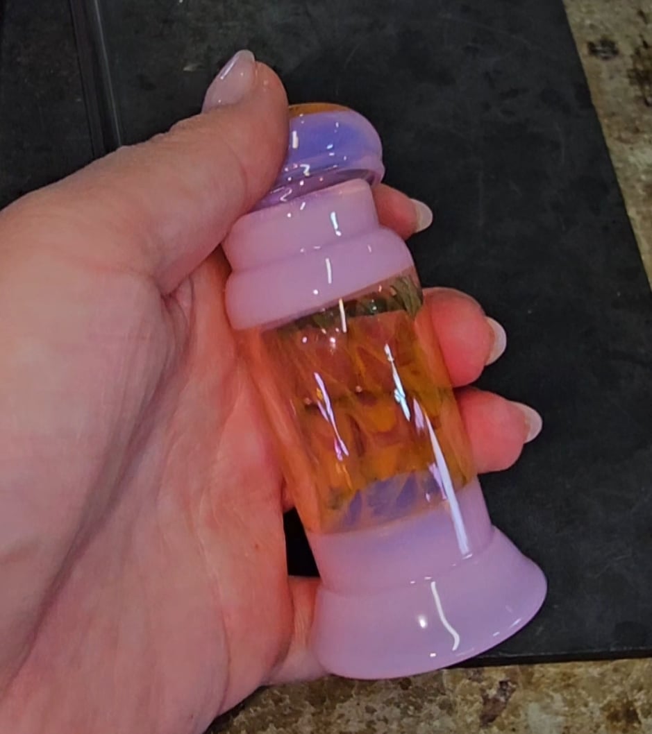 Image of Pink wrap and rake jar