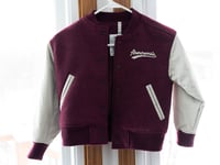 Image 3 of Size 5/6 Abercrombie Maroon Varsity Jacket