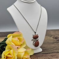 Image 1 of Goldstone Cat Necklace 