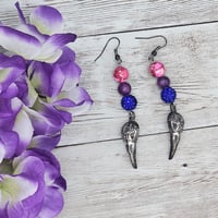 Image 2 of Bird Skull Earrings