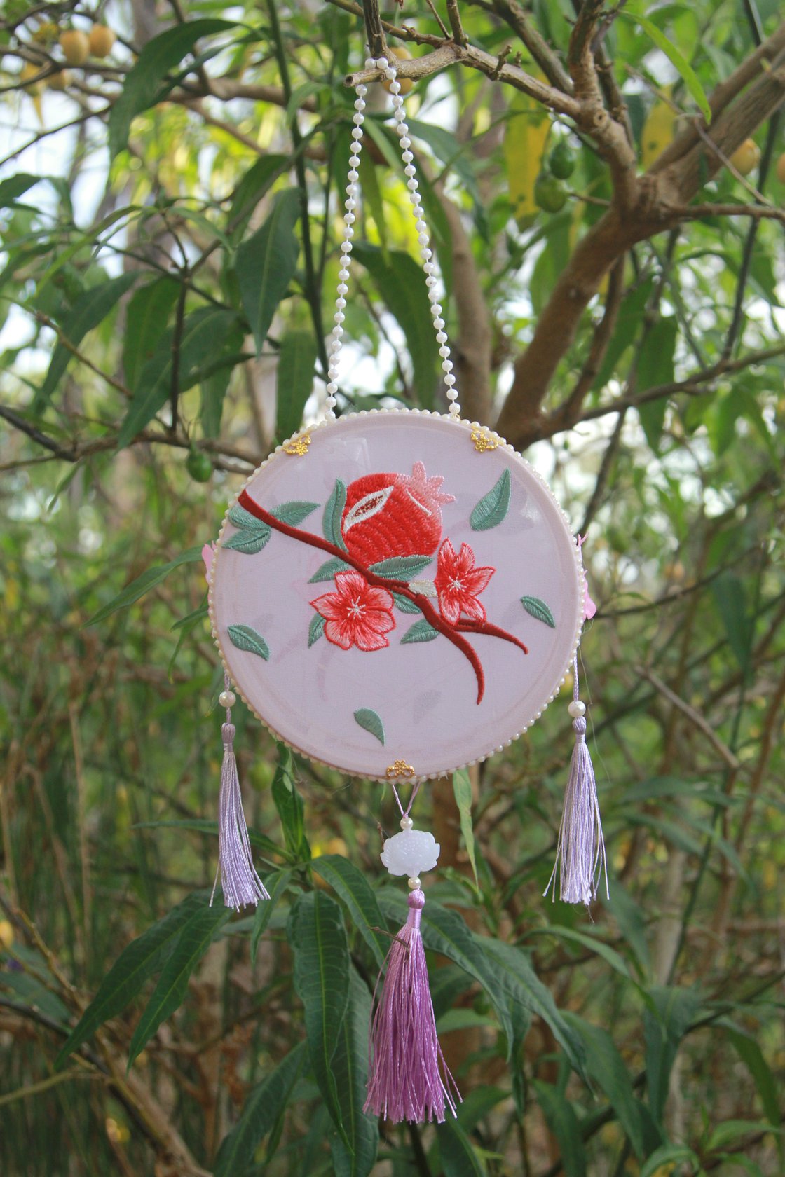 Image of The Pomegranate Embroidered Lantern