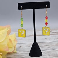 Image 1 of Question Mark Box Earrings 
