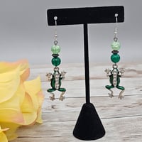 Image 1 of Crystal Frog Earrings 