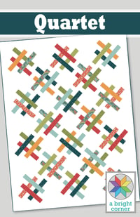 Image 1 of Quartet quilt pattern - PAPER pattern