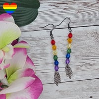 Image 2 of Crystal Rainbow Earrings