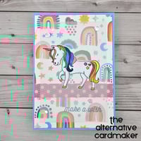 Birthday Card - Make A Wish - Unicorn