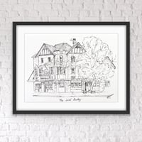 Image 1 of House Portrait- Line Drawing Black and White 