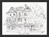 Image 5 of House Portrait- Line Drawing Black and White 