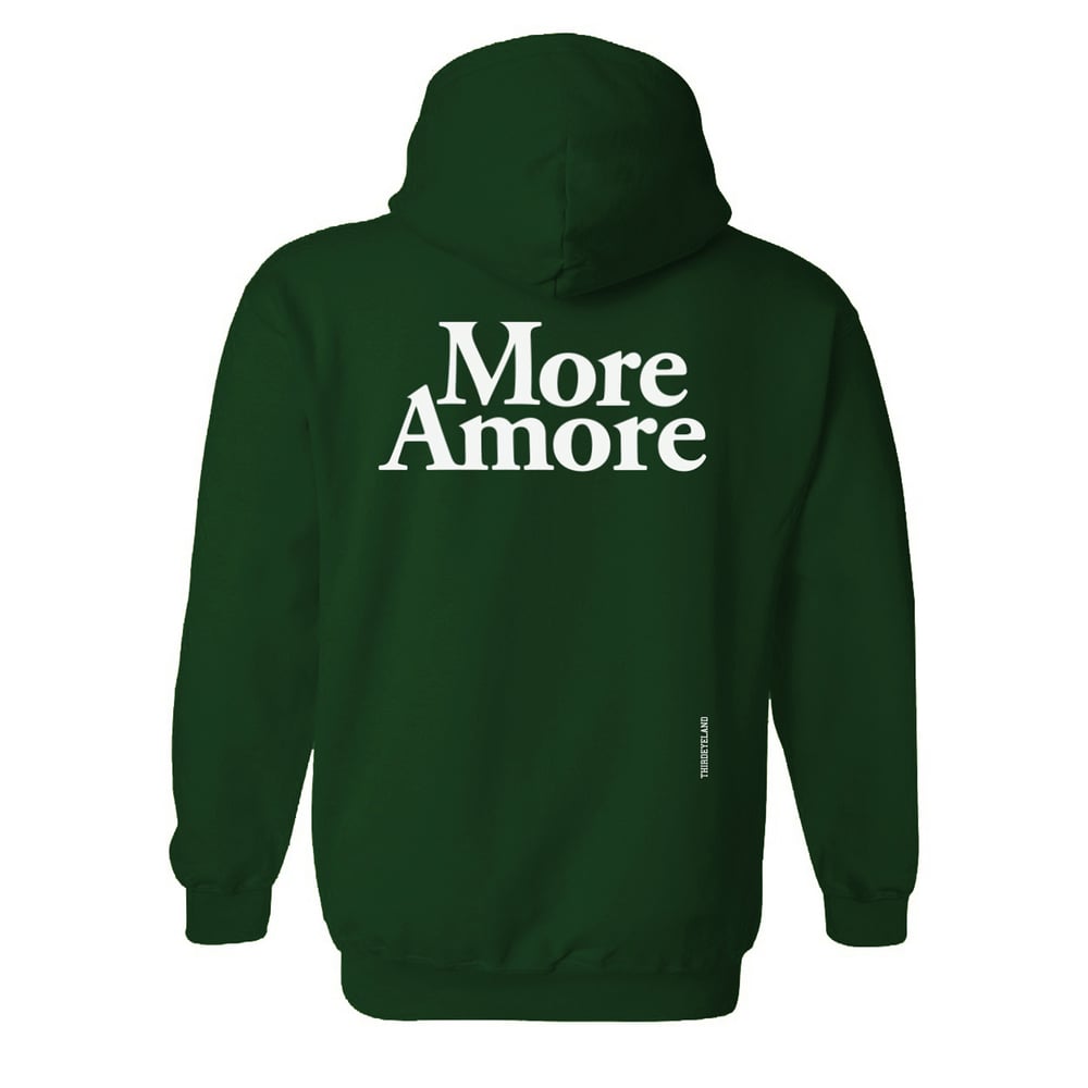 Image of - More Amore Hoodie -Bottle Green - Limited to 25 Pieces !