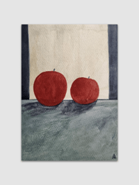 Image 1 of Red Apples Original Watercolour Painting