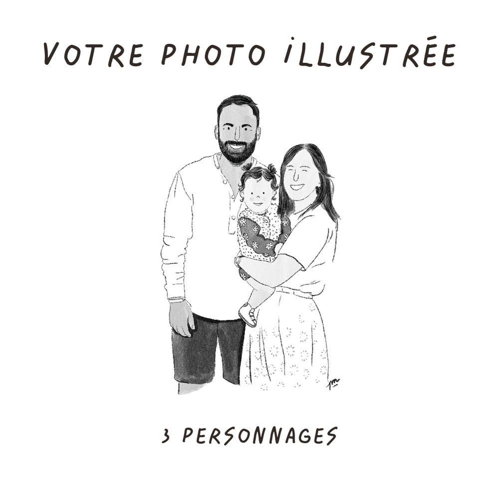 Image of Votre Photo Illustrée - 3 personnages