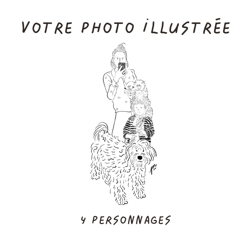 Image of Votre Photo Illustrée - 4 personnages