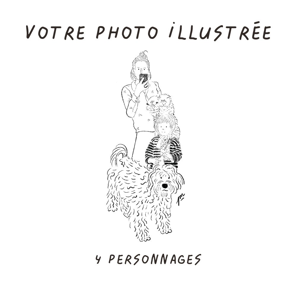 Image of Votre Photo Illustrée - 4 personnages