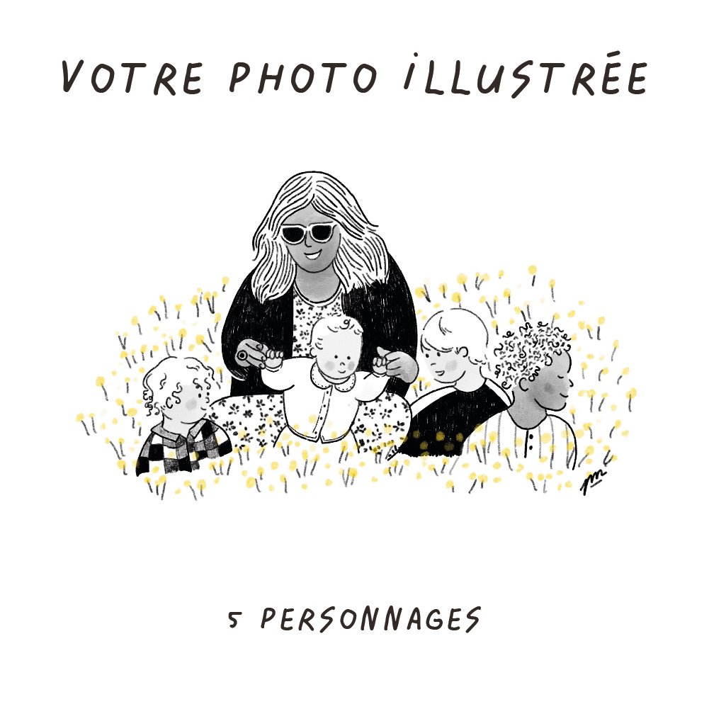 Image of Votre Photo Illustrée - 5 personnages