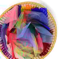Image 3 of Sheer Sari Tulle Offcuts Mixed Colours 