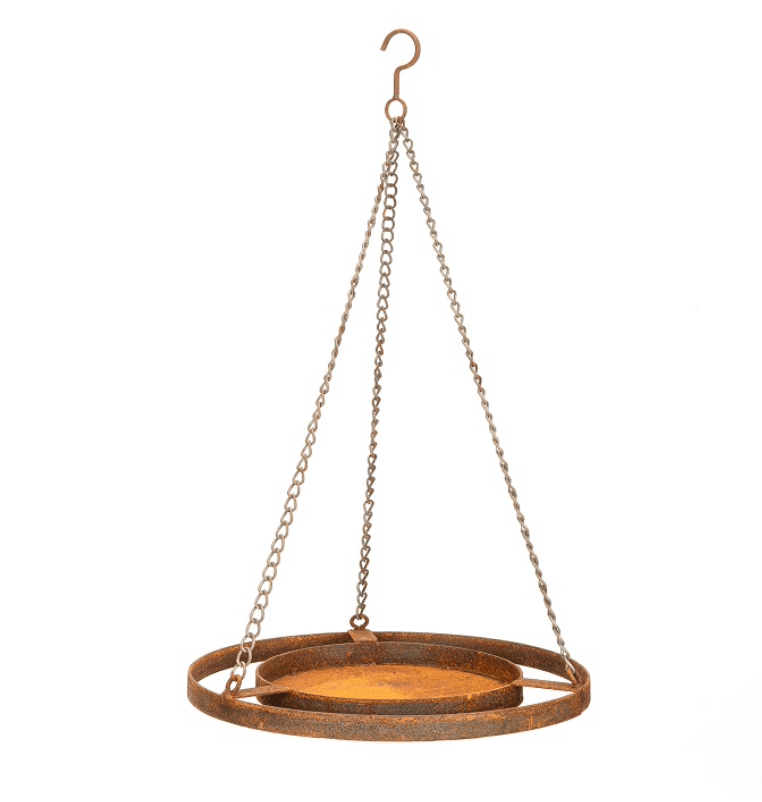 Image of Hanging Rusted Bird Feeder