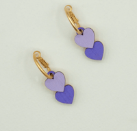Image 3 of Pendientes reversibles (MORADO Y AMARILLO) March flip de Matetia Rica