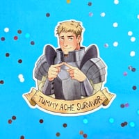 Image 1 of Dungeon Meshi Laios Tummy Ache Sticker
