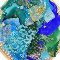 Image 1 of Embellished Sari Elements Blue & Green