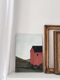 Image 4 of Red House In The Countryside Original Painting 