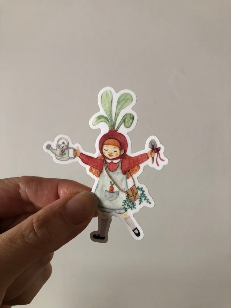Image of Sticker Radish girl