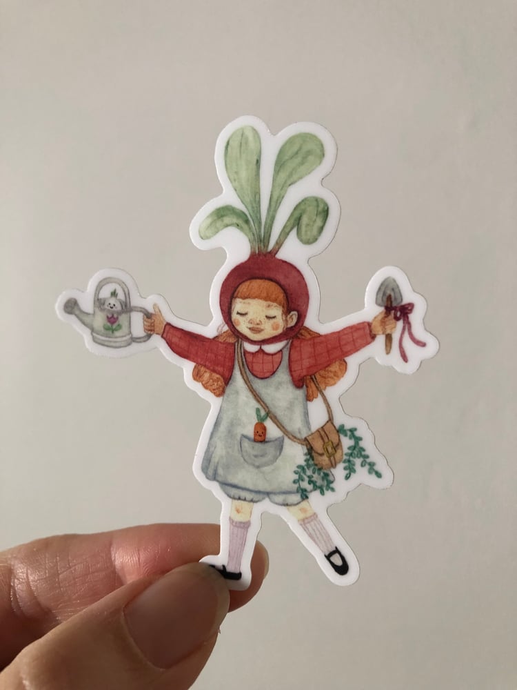 Image of Sticker Radish girl