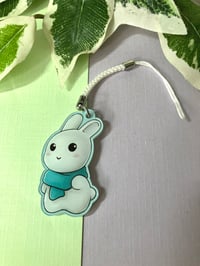 Image 3 of Cute Snow Bunny Acrylic Charm 