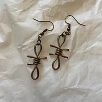 (recycled) barbed wire earrings