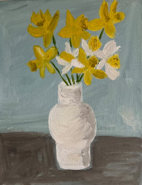 Image of Daffodils - original oil painting